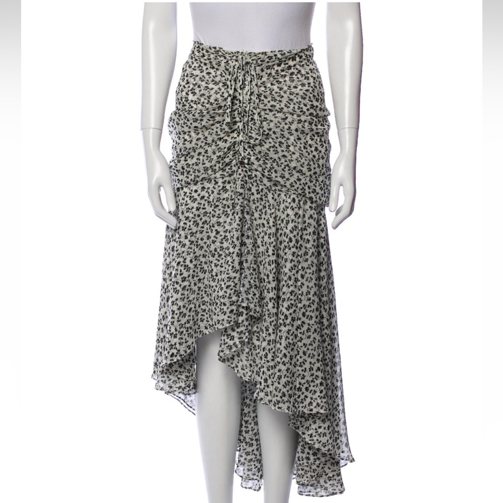 Veronica Beard Silk MIDI Skirt Hi Low Size 6/M